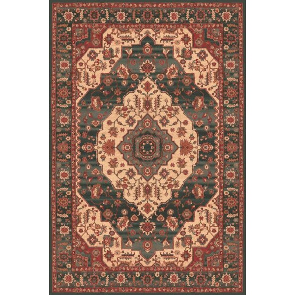 Mastercraft 4377/400 Kashqai Wool Wilton Rug - Green