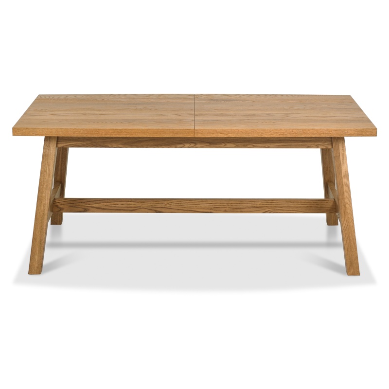 Brandon Rustic Oak 4-6 Seater Extension Dining Table