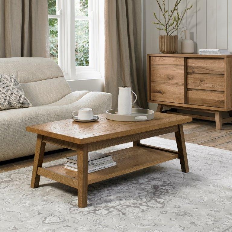 Brandon Rustic Oak Coffee Table