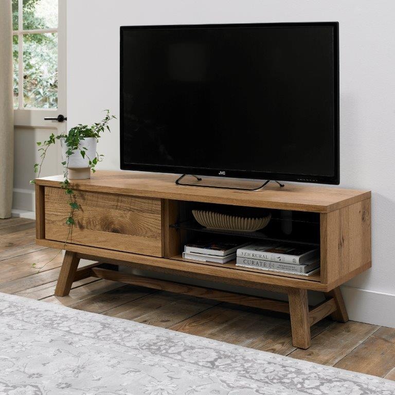 Brandon Rustic Oak Entertainment Unit