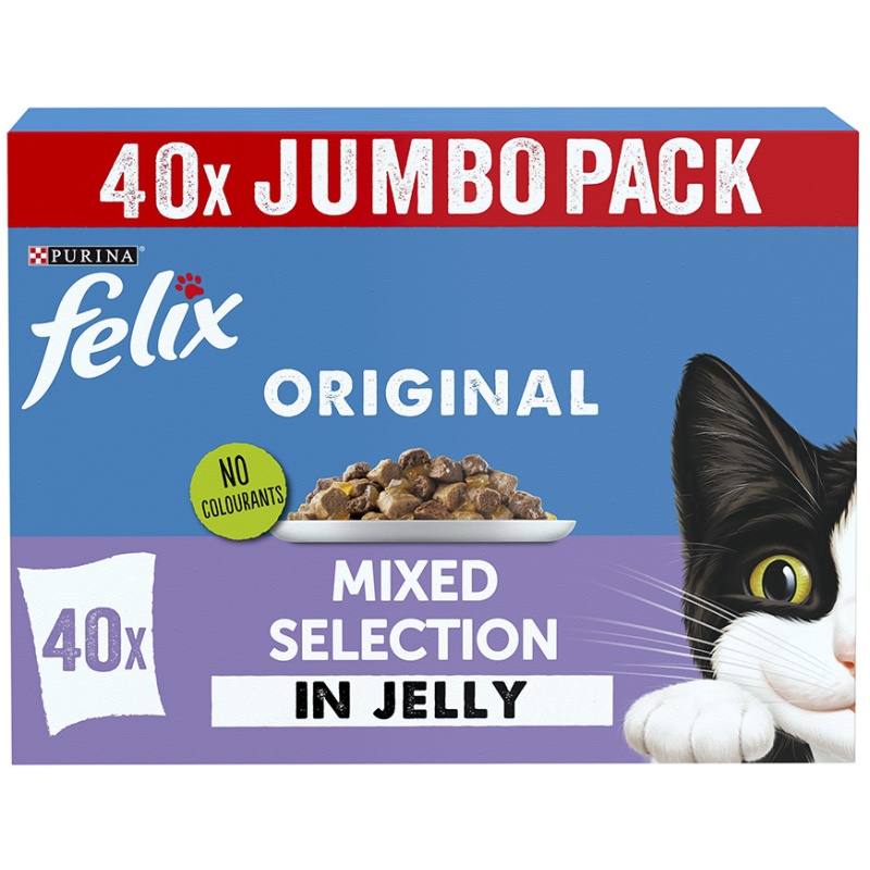 Felix Original Mixed Selection in Jelly Wet Cat Food - 40 x 85g