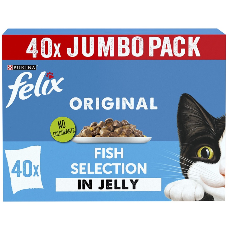 Felix Original Fish Selection in Jelly Wet Cat Food 40 x 85g