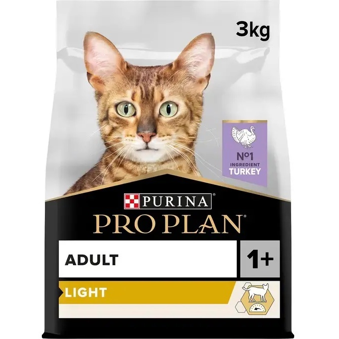 Purina Pro Plan Light Turkey Dry Cat Food - 3kg