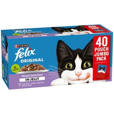 Felix Original Senior Mixed Selection in Jelly Wet Cat Food - 40 x 85g