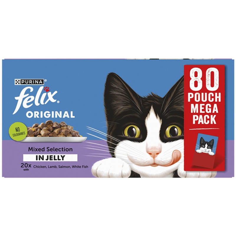 Felix Original Mixed Selection in Jelly Wet Cat Food - 80 x 85g