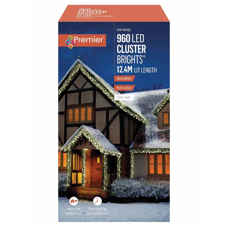 Premier Premier 960 M-A LED Cluster Timer Lights 12.4m - Warm White