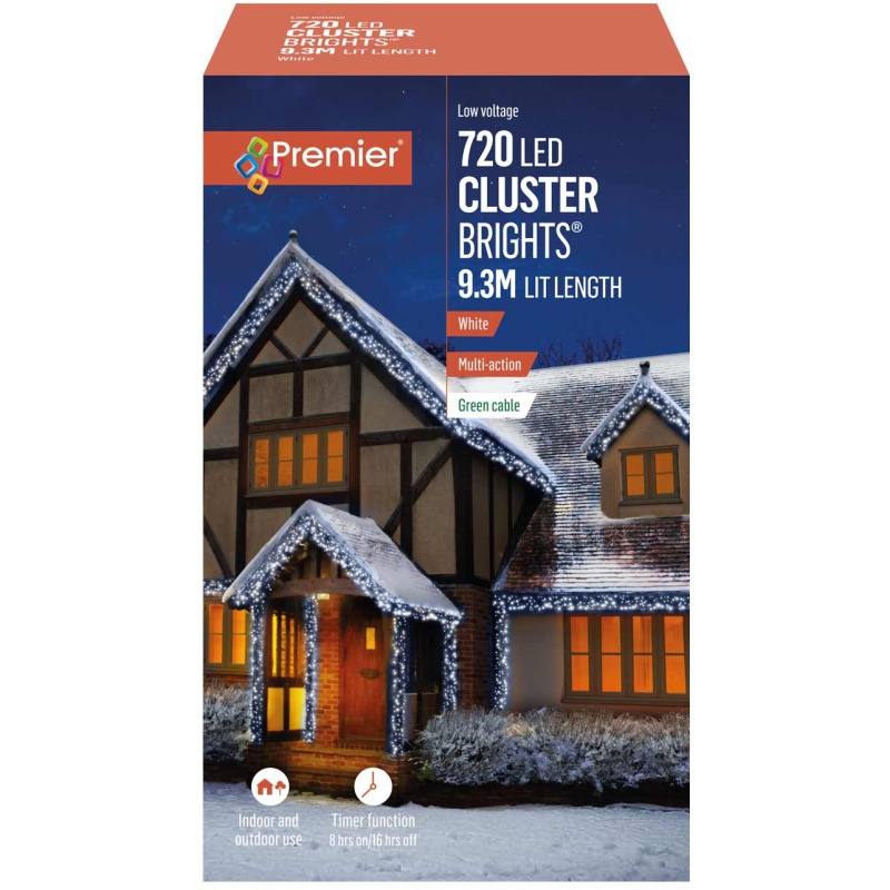 Premier Premier 720 M-A LED Cluster Timer Lights 9.3m - White