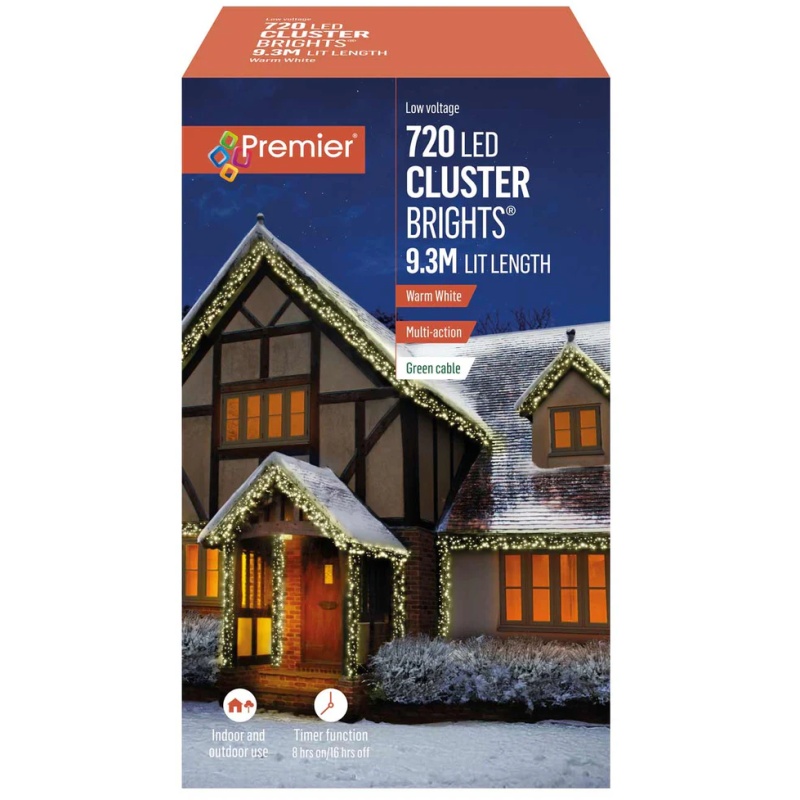 Premier Premier 720 M-A LED Cluster Timer Lights 9.3m - Warm White