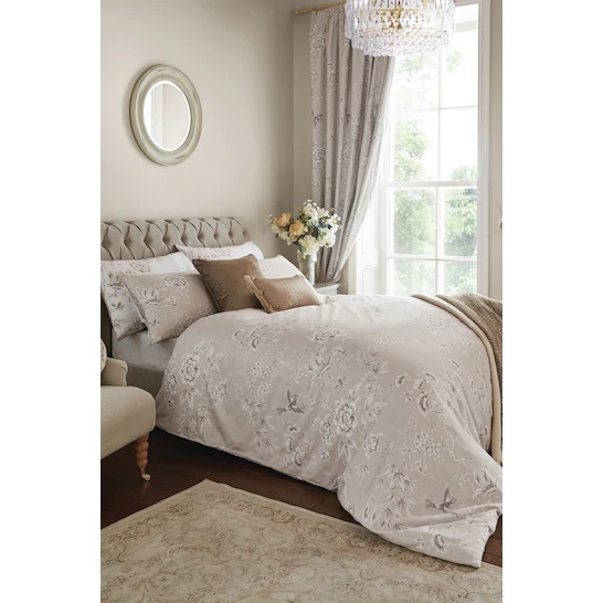 Laura Ashley Rowsham Garden Duvet Cover Set - Natural - Single