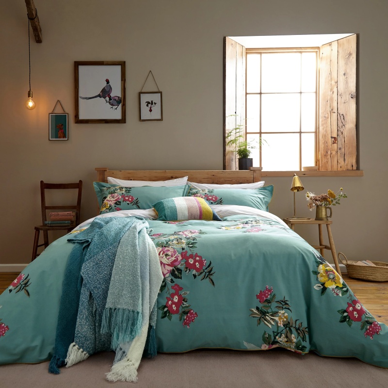 Joules Cotswold Floral Duvet Cover Set - Atlantic Blue