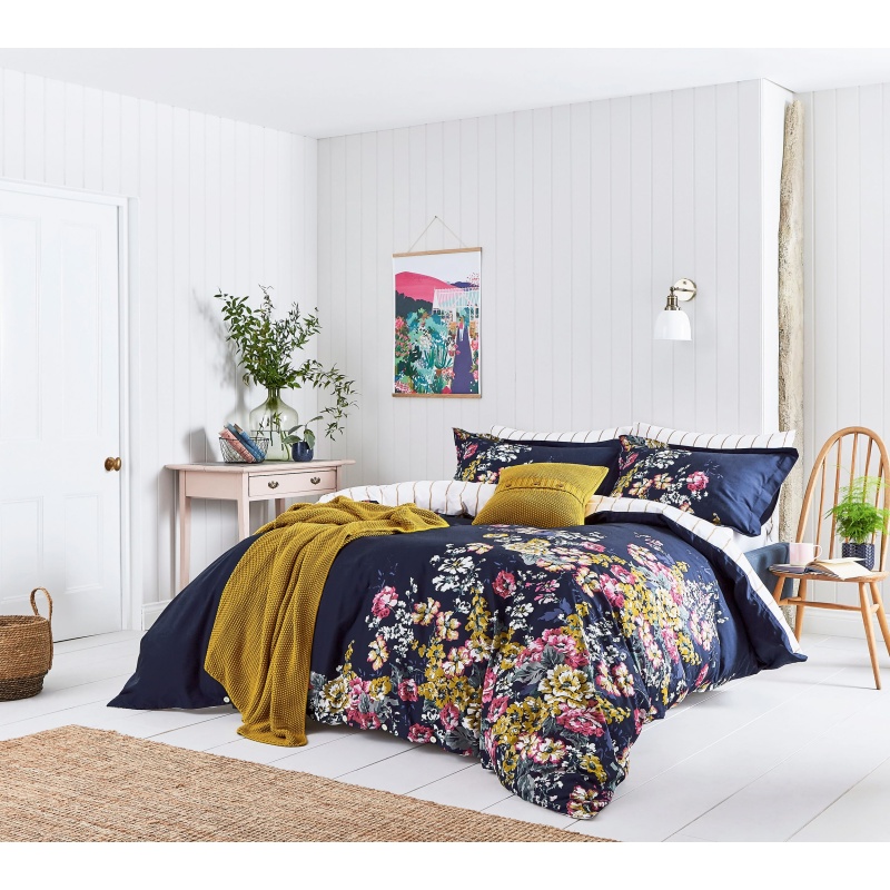 Joules Cambridge Floral Duvet Cover Set - French Navy