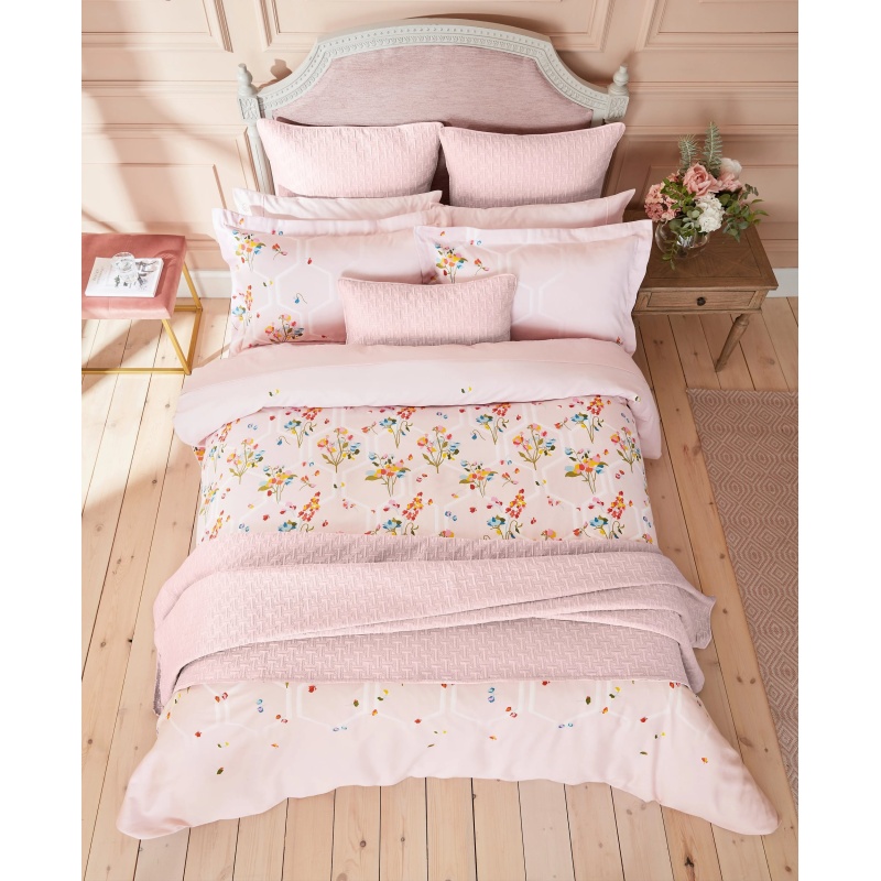 Photos - Bed Linen Ted Baker Peppermint Duvet Cover Set - Soft Pink - Single 