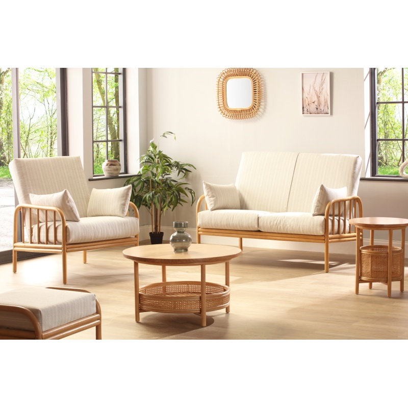 Desser Aspen 2 Seater Sofa & 2 Chairs Suite - Light Oak