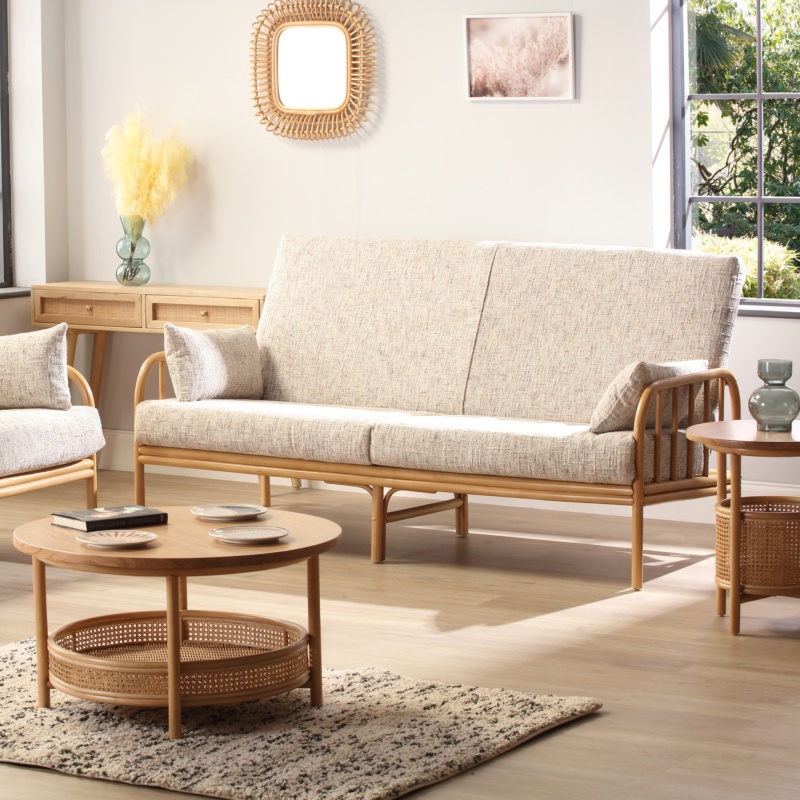 Desser Aspen 3 Seater Sofa - Light Oak