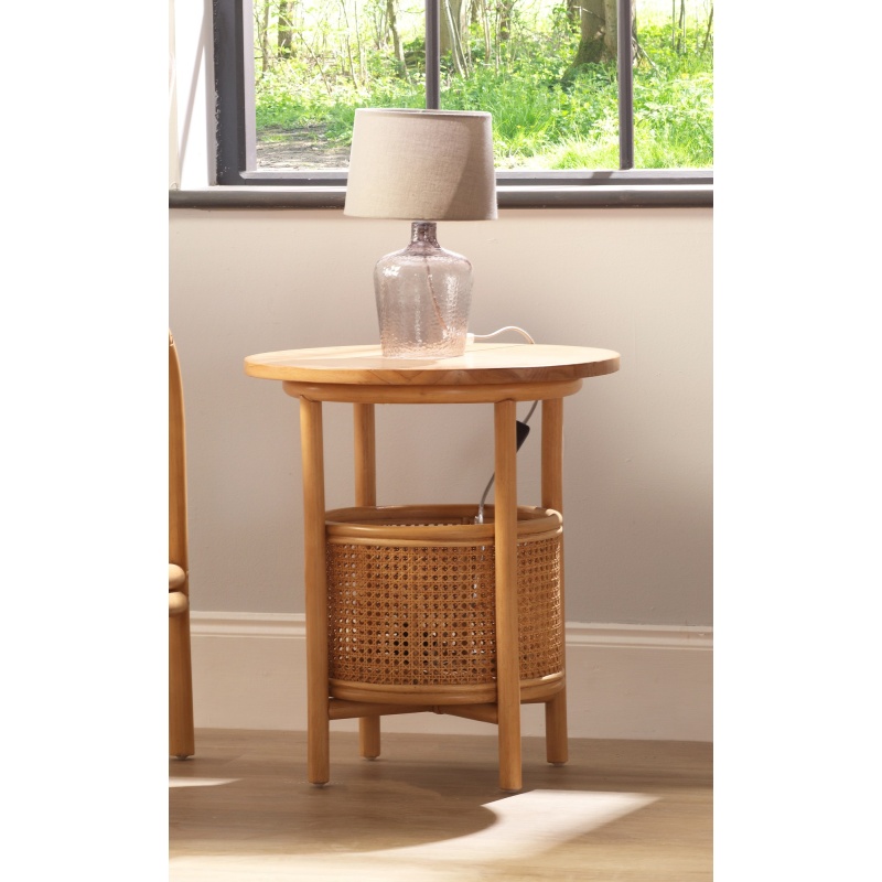 Desser Aspen Lamp Table - Light Oak