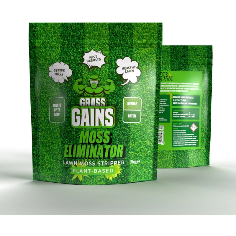 Grass Gains Organic Based Moss Eliminator - 2kg