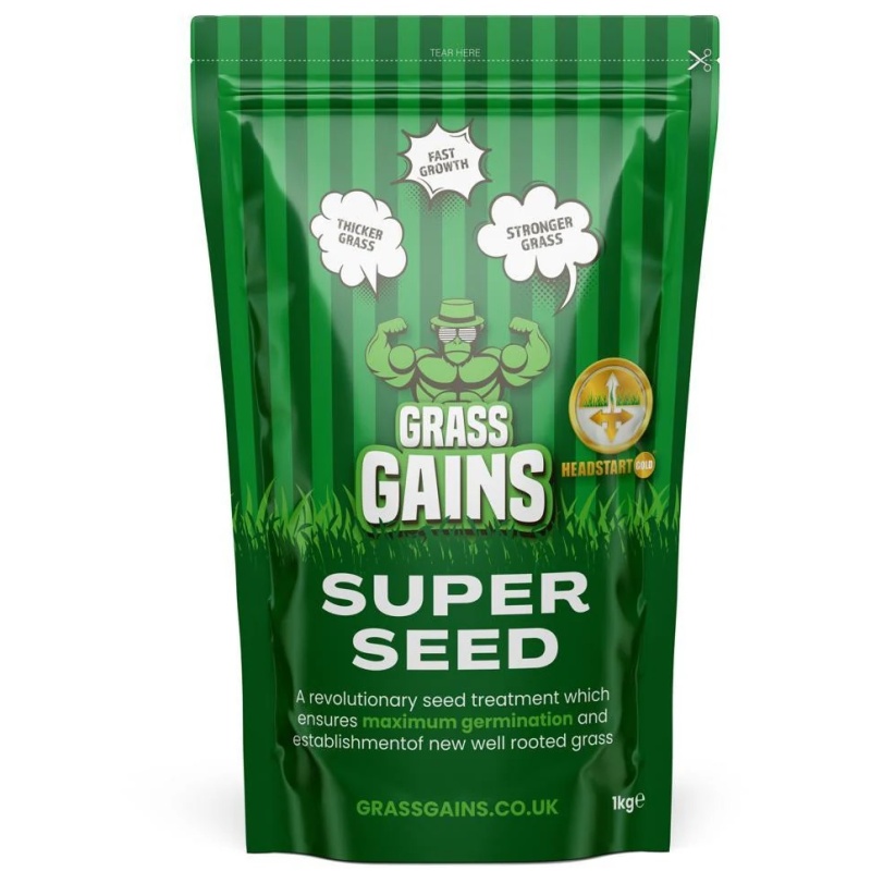 Grass Gains Lawn Super Seed (Fast Growth) - 1kg