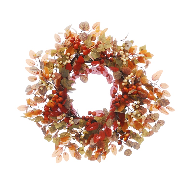 Festive Mixed Autumnal Wreath - 56cm