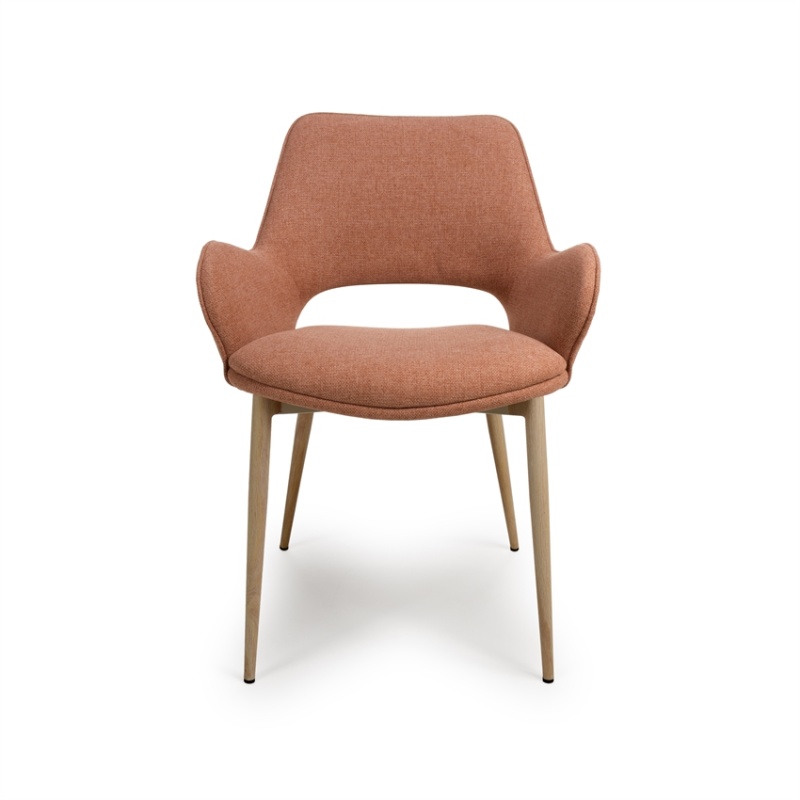 Collins Fabric Dining Chair - Brick