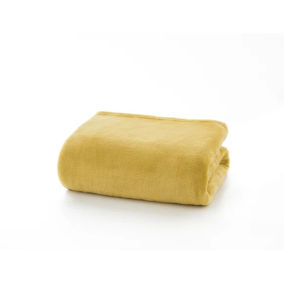 Deyongs Snuggle Touch Supersoft Fleece Throw. - Mustard