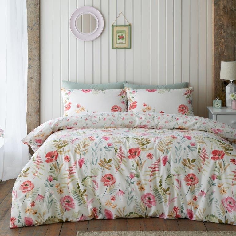 Catherine Lansfield Ella Poppy Duvet Set