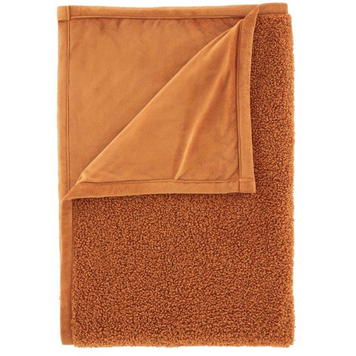 Catherine Lansfield So Soft Velvet Boucle Throw - Caramel