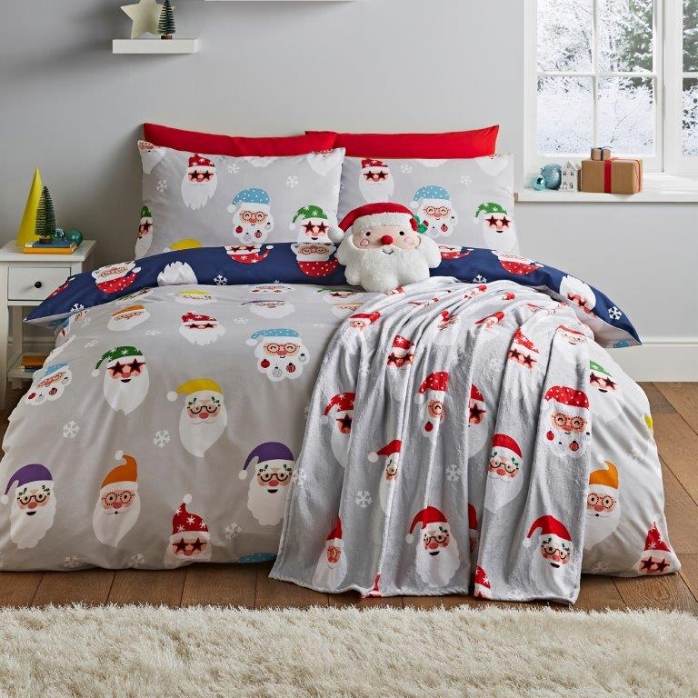 Catherine Lansfield Christmas Santa Spec-Tacular Duvet Set