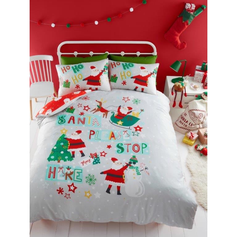 Bedlam Santa Please Stop Here Duvet Set