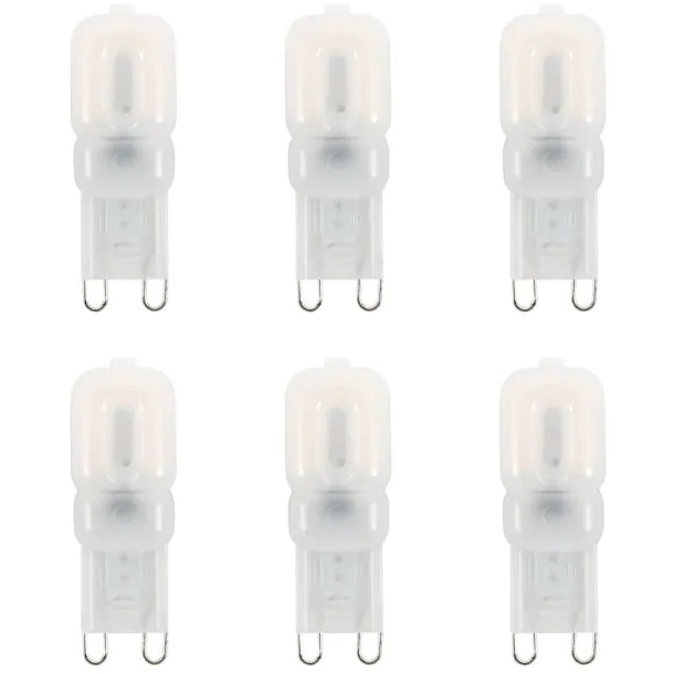 BHS 6 Pack of G9 Capsule LED 4500k Frost - Cool White