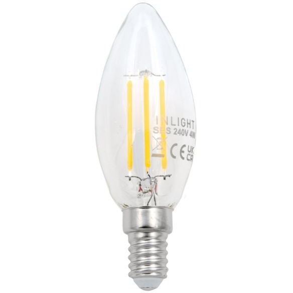 BHS Dimmable 4W Filament LED Candle E14 - Cool White