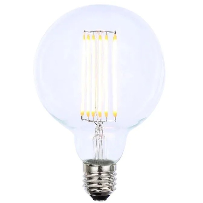 BHS Dimmable LED Vintage Large Globe 6W E27 Clear - Warm White#