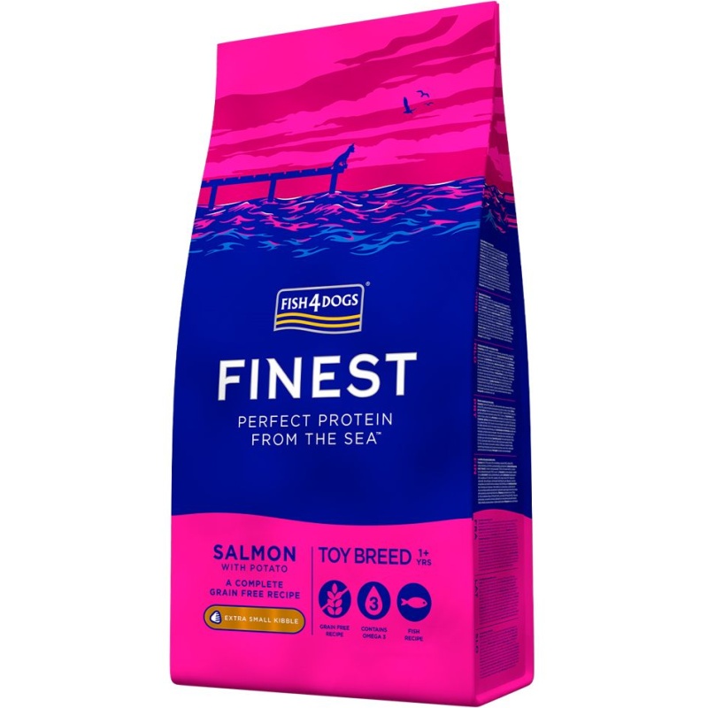 Fish4Dogs Finest Salmon Toy Breed Extra Small Kibble - 1.5kg