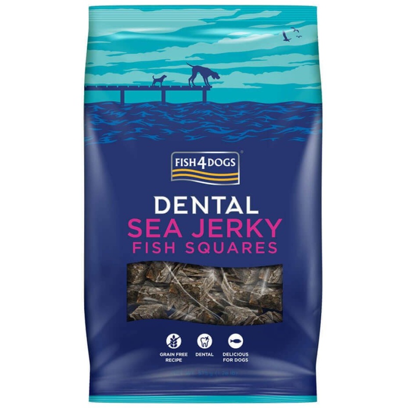 Fish4Dogs Dental Sea Jerky Fish Squares - 575g