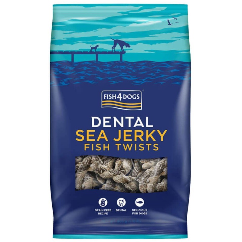 Fish4Dogs Dental Sea Jerky Fish Twists - 500g