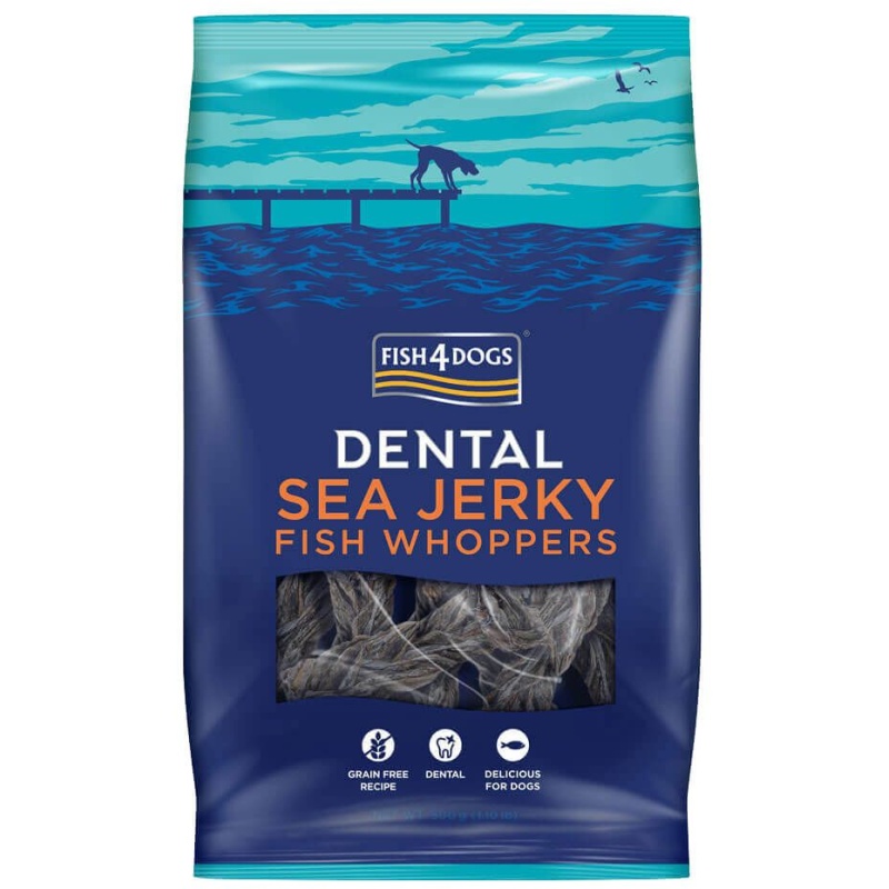 Fish4Dogs Dental Sea Jerky Fish Whoppers - 500g