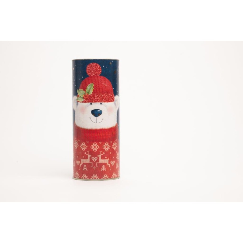 Farmhouse Biscuits Christmas Polar Bear Currant Shrewsbury Tube 240g