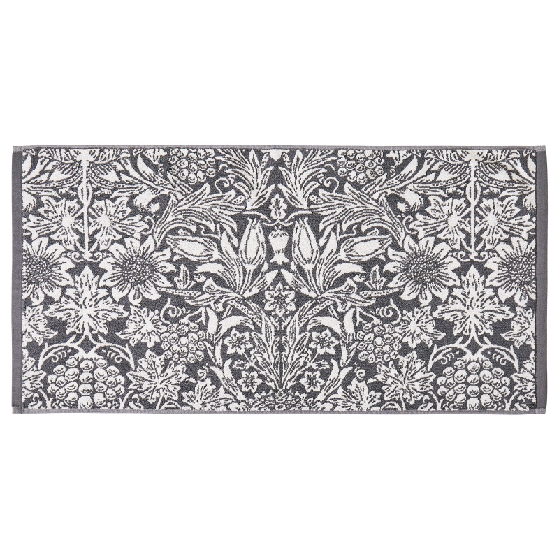 William Morris At Home Sunflower Bath Mat - Iron In Grey