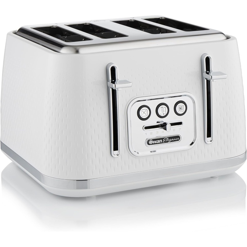 Swan St19025Wht Elegance 4 Slice Toaster - White