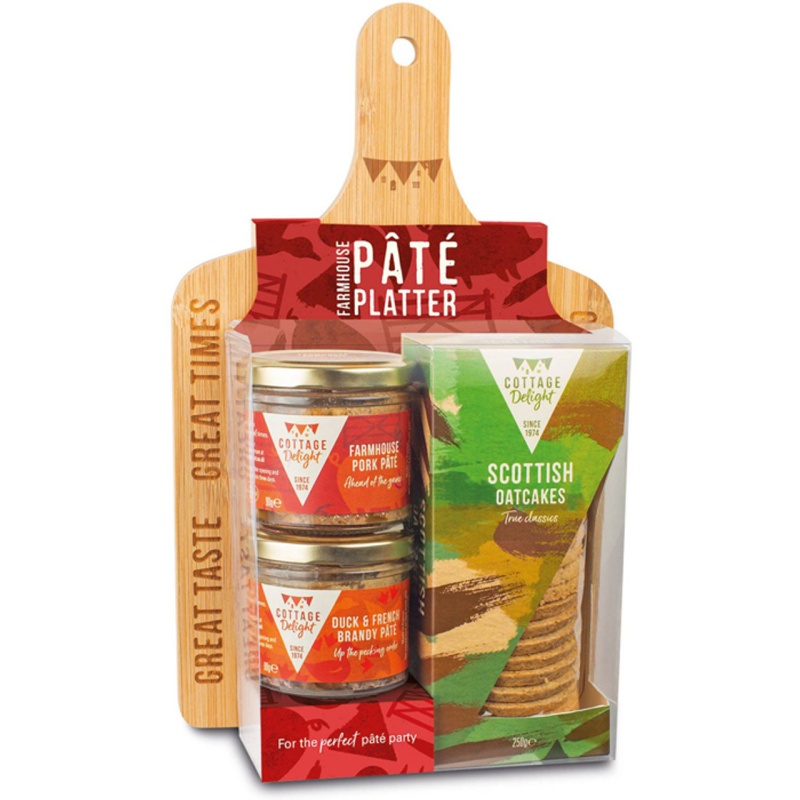 Cottage Delight Farmhouse Pate Platter Gift Set 430g In Red