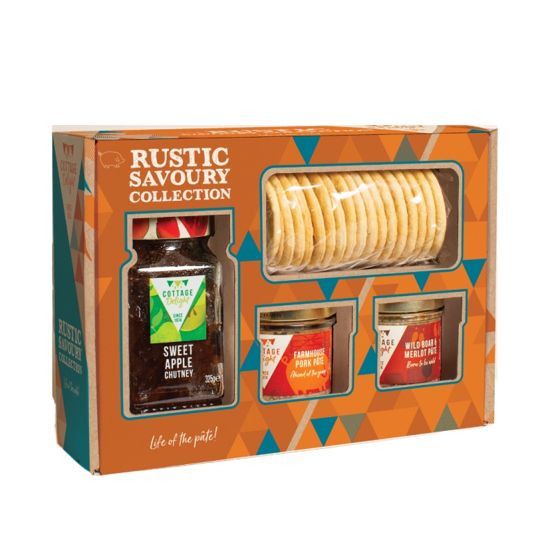 Cottage Delight The Rustic Savoury Selection Gift Set 655g In Multi