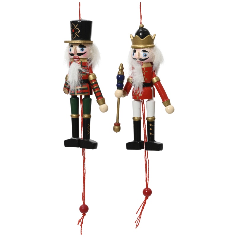 Decoris Decoris Hanging Nutcracker Firwood (Assorted) - Multi