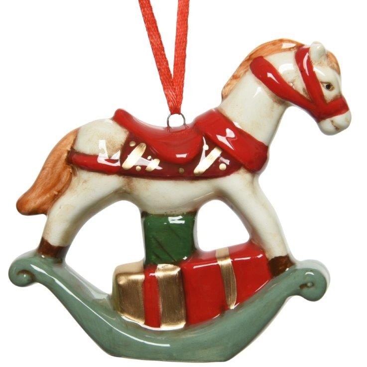 Decoris Decoris Hanging Rocking Horse Ornament