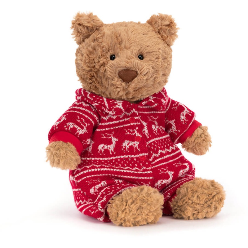 Jellycat Bartholomew Bear Winter Pyjamas 26cm