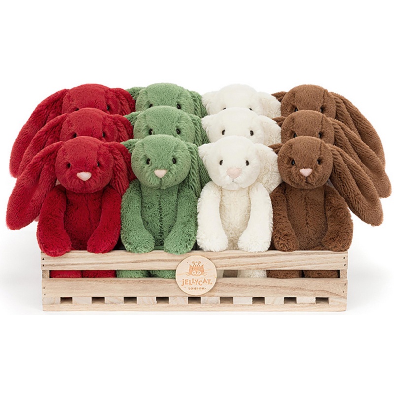 Jellycat Bashful Christmas Bunny (Assorted Colours)