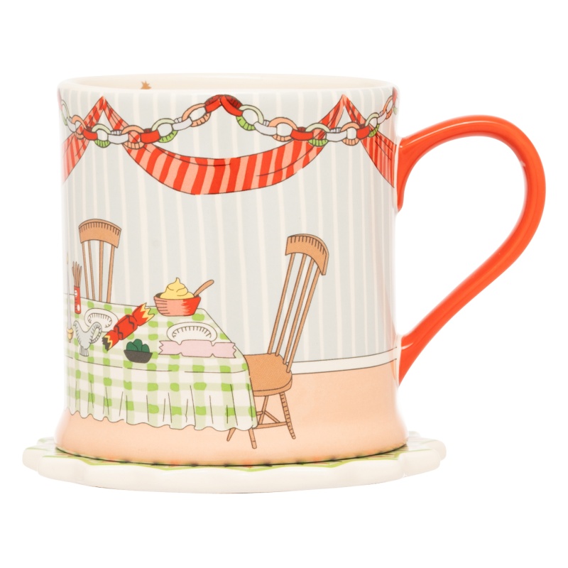 Cath Kidston Cath Kidston Christmas Table Mug & Coaster Set