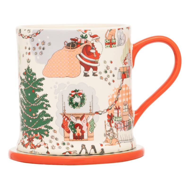 Cath Kidston Cath Kidston Christmas Ditsy Mug & Coaster Set