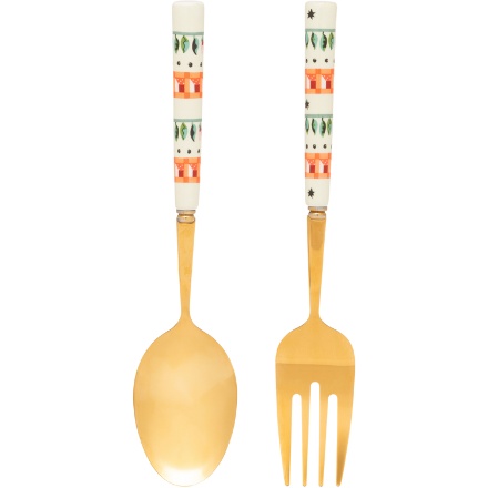 Cath Kidston Cath Kidston Christmas Serving Spoon & Fork Set