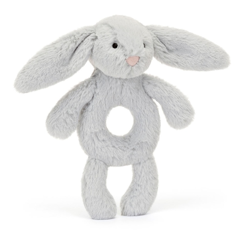 Jellycat Jellycat Bashful Silver Bunny Ring Rattle