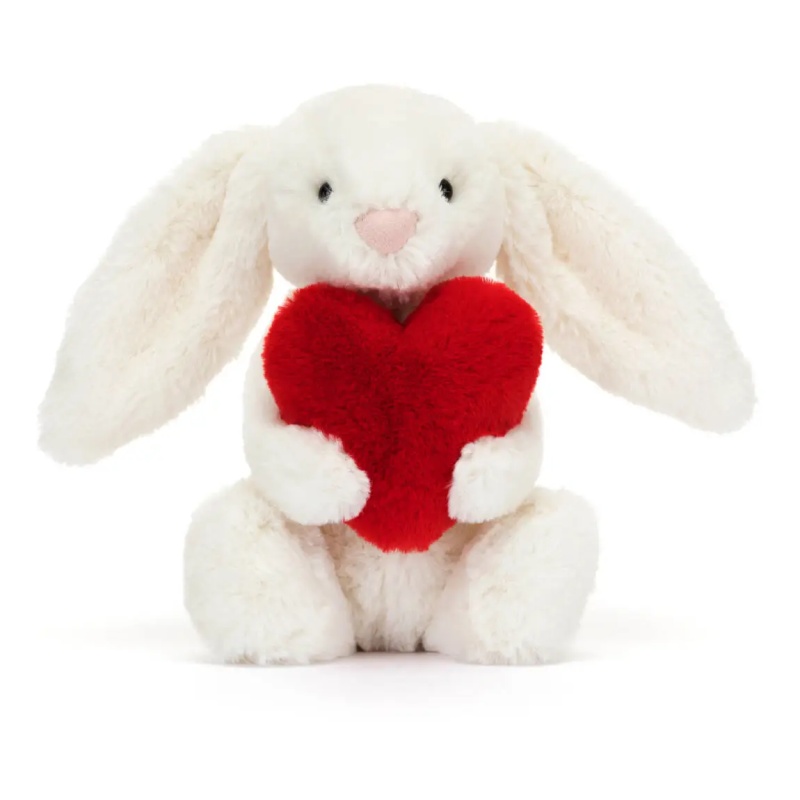 Jellycat Bashful Red Love Heart Bunny Little