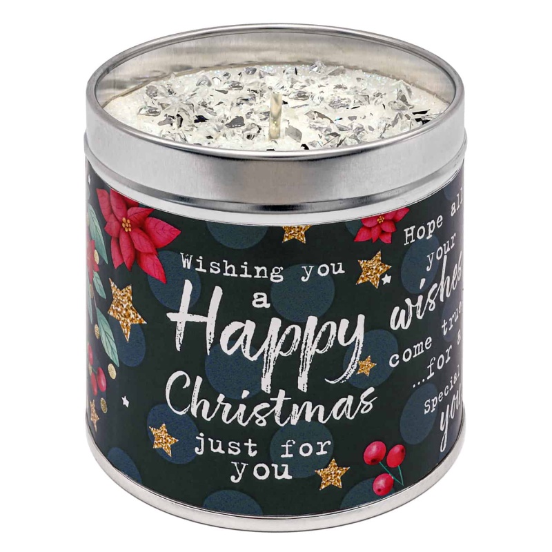 Best Kept Secrets Just Because Festive Scented Candle - Happy Christmas